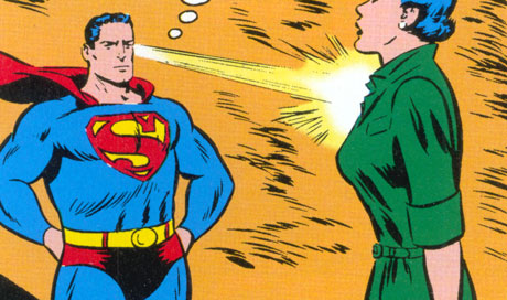 Superman ogling Lois Lane